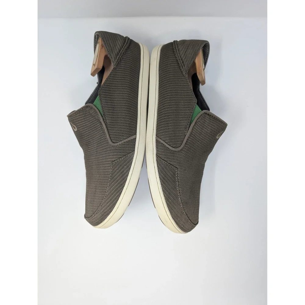 Olukai Men's Nohea Mesh‎ Shoes 12 Mustang Brown Breathable Drop-in Heel